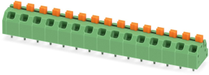 Leiterplattenklemme, 15-polig, RM 5 mm, 0,2-1,5 mm², 16 A, Federklemmanschluss, grün, 1862547