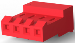 Buchsenleiste, 4-polig, RM 3.96 mm, gerade, rot, 3-641219-4