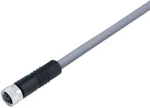 Sensor-Aktor Kabel, M8-Kabeldose, gerade auf offenes Ende, 5-polig, 2 m, PVC, grau, 3 A, 77 3406 0000 20005-0200