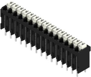 Leiterplattenklemme, 15-polig, RM 3.5 mm, 0,13-1,5 mm², 12 A, Federklemmanschluss, schwarz, 1870370000