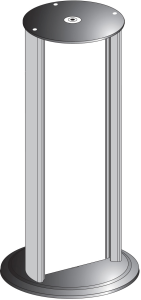 Säule mit Spiegel, 1200 mm, HP=910 mm für Sicherheitslichtvorhang, XUSZMF125
