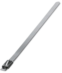 Kabelbinder, Edelstahl, (L x B) 150 x 4.6 mm, Bündel-Ø 30 mm, silber, UV-beständig, -80 bis 538 °C