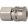 Sicherheitskupplung, mit zweifacher Verriegelung, L 49 mm, 10 bar, Messing, vernickelt, 107535