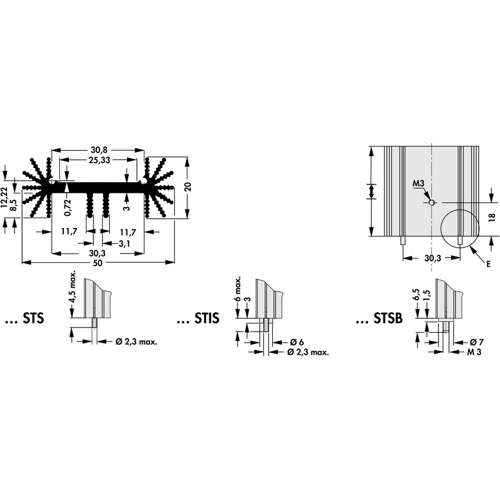 SK 459 50 M STS Fischer Elektronik Kühlkörper Bild 2