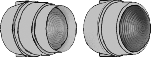 Dauerleuchte, Ø 150 mm, rot, 12-230 V AC/DC, IP65