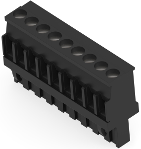 Leiterplattenklemme, 9-polig, RM 5 mm, 0,13-3,31 mm², 15 A, Schraubanschluss, schwarz, 2213935-9