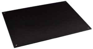 Aluminium Bodenplatte, (L x B x H) 400 x 222 x 2 mm, schwarz (RAL 9005)