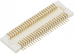 Steckverbinder, 10-polig, 2-reihig, RM 0.5 mm, SMD, Buchse, vergoldet, AXK5F10347YG