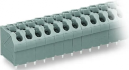 Leiterplattenklemme, 10-polig, RM 5 mm, 0,5-1,5 mm², 17.5 A, Push-in Käfigklemme, grau, 250-510