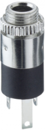 3.5 mm Klinkeneinbaubuchse, 3-polig (stereo), Lötanschluss, Kupfer-Zink, 1502 08