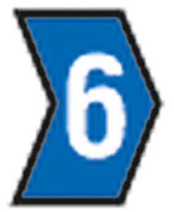 PVC Kabelmarkierer, Aufdruck "6", (L x B) 5 x 6.8 mm, max. Bündel-Ø 9 mm, blau, 515-03666