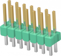 Stiftleiste, 14-polig, RM 2.54 mm, gerade, grün, 826632-7