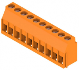 Leiterplattenklemme, 10-polig, RM 5 mm, 0,08-6,0 mm², 20 A, Zugbügel, orange, 1001780000