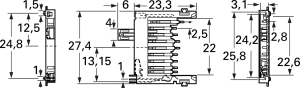MultiMediaCard/SecureDigitalCard Steckverbinder FPS009-3001, mit Einfach-Auswurf