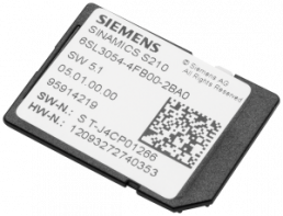 SINAMICS S210 SD-Card 512 MByte inkl. Lizenzierung(Certificate of License, a..., 6SL30544FC302BA0