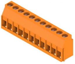 Leiterplattenklemme, 11-polig, RM 5 mm, 0,08-6,0 mm², 20 A, Zugbügel, orange, 1001790000