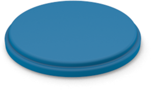 Blende, rund, Ø 17.8 mm, (H) 2.3 mm, blau, für Druckschalter, 5.00.888.504/0600