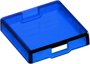 Kappe, quadratisch, (L x B x H) 15 x 15 x 3.8 mm, blau, für Druckschalter, 5.49.275.036/1601