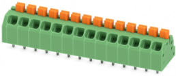 Leiterplattenklemme, 14-polig, RM 3.5 mm, 0,2-1,5 mm², 16 A, Federklemmanschluss, grün, 1862246