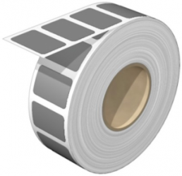 Polyester Gerätemarkierer, (L x B) 27 x 18 mm, grau, Rolle mit 1000 Stk