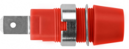 4 mm Buchse, Flachsteckanschluss, Einbau-Ø 12.2 mm, CAT III, rot, SAB 7560 NI / RT