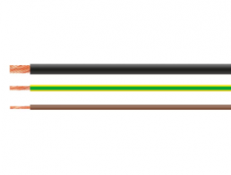 PVC-Schaltlitze, H07V-K, 1,5 mm², AWG 16, grün/gelb, Außen-Ø 3,4 mm