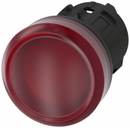 Leuchtmelder, 22mm, rund, Kunststoff, rot, Linse,glatt, 3SU10016AA200AA0