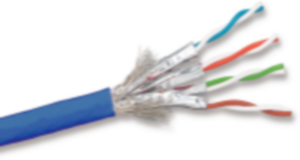 LSFRZH Ethernet-Kabel, Cat 7, 8-adrig, AWG 24, blau, 2297799-1