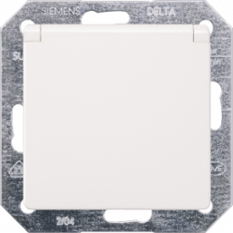 SCHUKO-Steckdose mit Klappdeckel, weiß, 16 A/250 V, Deutschland, IP20, 5UB1915