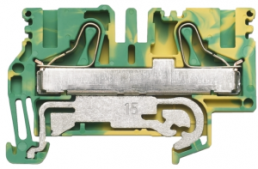 Schutzleiter-Reihenklemme, Push-in-Anschluss, 1,5-10 mm², 2-polig, 57 A, 8 kV, gelb/grün, 1896180000