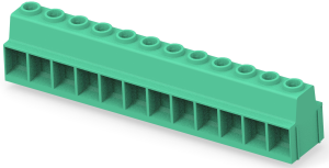 Leiterplattenklemme, 12-polig, RM 15 mm, 0,5-41 mm², 130 A, Schraubanschluss, grün, 1-1986713-2