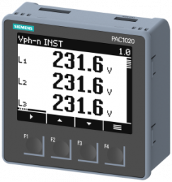 SENTRON Power Monitoring PAC1020, Fronteinbau, 400/230 V, 5 A, 85-276 V AC, M..., 7KM10200BA011DA0
