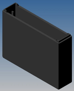 ABS Gehäuse, (L x B x H) 41 x 9 x 30 mm, schwarz (RAL 9004), S6.9