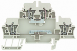 Mehrstock-Reihenklemme, Federzuganschluss, 0,5-2,5 mm², 20 A, 6 kV, dunkelbeige, 1689960000