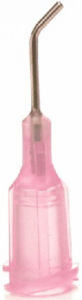 Dosiernadel, gebogen 45°, (L) 12.7 mm, pink, Gauge 20, Innen-Ø 0.61 mm, 920050-45BTE