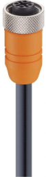 Sensor-Aktor Kabel, M12-Kabeldose, gerade auf offenes Ende, 5-polig, 5 m, PVC, orange, 4 A, 11418