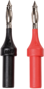 Prüfspitzensatz, Buchse 4 mm, starr, 1 kV, schwarz/rot, P01102125Z