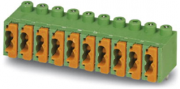 Leiterplattenklemme, 10-polig, RM 3.5 mm, 0,12-0,5 mm², 4 A, Federklemmanschluss, grün, 1928848