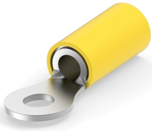 Isolierter Ringkabelschuh, 3,0-6,0 mm², AWG 12 bis 10, 4.17 mm, M4, gelb