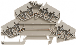 Mehrstock-Reihenklemme, Federzuganschluss, 0,5-2,5 mm², 22 A, 8 kV, beige, 1394040000