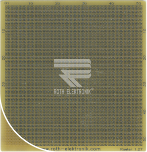 SMD-Laborkarte 70,48 x 68,58 mm, einseitig, 51 x 52 Lötinseln, Roth Elektronik RE013-LF