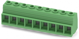 Leiterplattenklemme, 9-polig, RM 15 mm, 0,5-35 mm², 125 A, Schraubanschluss, grün, 1932656