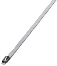 Kabelbinder, Edelstahl, (L x B) 1067 x 4.6 mm, Bündel-Ø 305 mm, silber, UV-beständig, -80 bis 538 °C