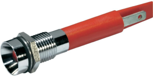 LED-Signalleuchte, 230 V (AC), rot, 20 mcd, Einbau-Ø 8 mm, LED Anzahl: 1