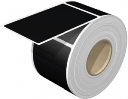 Polyester Gerätemarkierer, (L x B) 85 x 54 mm, schwarz, Rolle mit 450 Stk