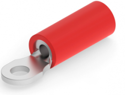 Isolierter Ringkabelschuh, 0,3-1,42 mm², AWG 22 bis 16, 2.18 mm, M2, rot