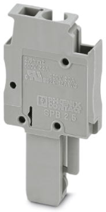 Stecker, Federzuganschluss, 0,08-4,0 mm², 1-polig, 24 A, 6 kV, grau, 3040106