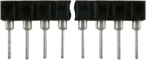 IC-Kontaktfederstreifen, 64-polig, RM 2.54 mm , Messing/Kupferberyllium für DIL-IC