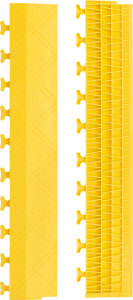 Rampen gelb mit positiver Verzahnung, Abm.: 608x100x10,5 mm