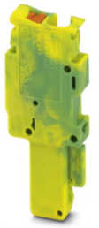Stecker, Push-in-Anschluss, 0,14-4,0 mm², 1-polig, 24 A, 6 kV, gelb/grün, 3210020